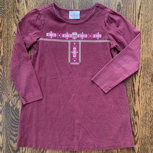 Hanna Andersson Maroon Floral Tunic Dress